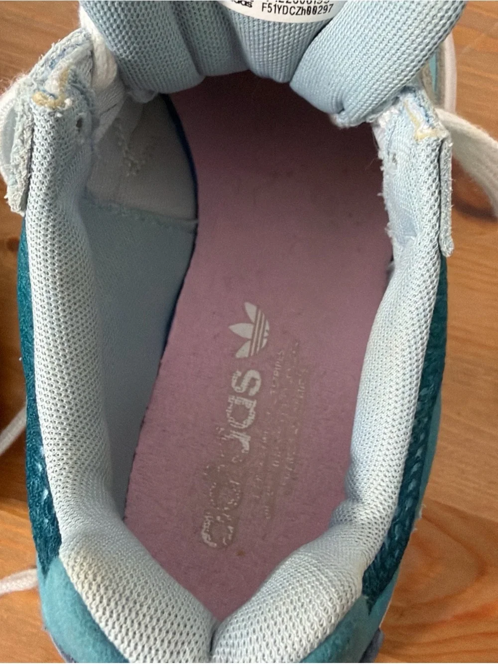 Women's Adidas Falcon EF1963 Retro Sneaker Blue Teal Aqua  Running Shoes 7 Ombre